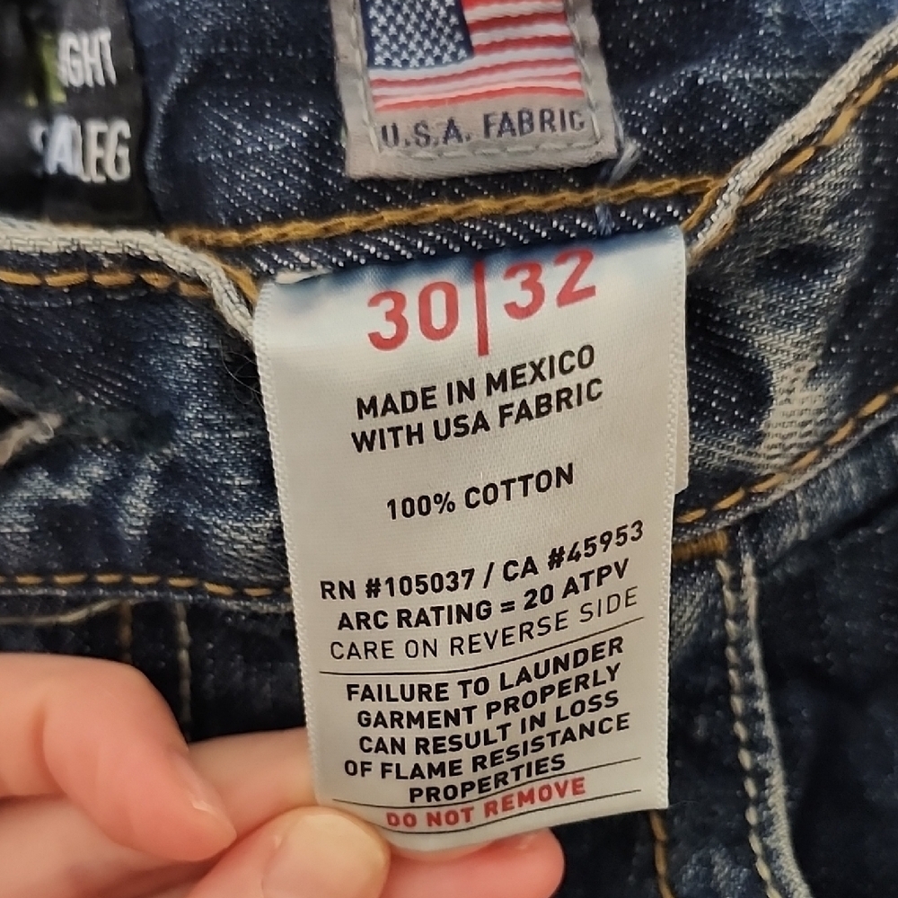 Ariat Blue Straight-Leg Jeans Classic Denim - Picture 11 of 13
